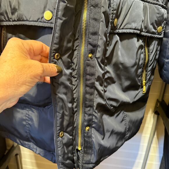 Cole Haan Removable Faux Fur Hooded Long Length Down Coat/Jacket Size S - Picture 6 of 15